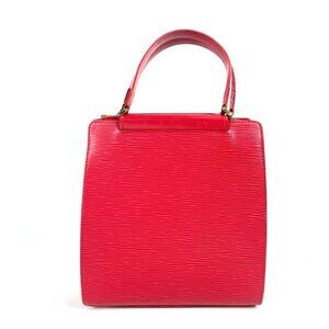 LOUIS VUITTON Red Leather Tote Bag